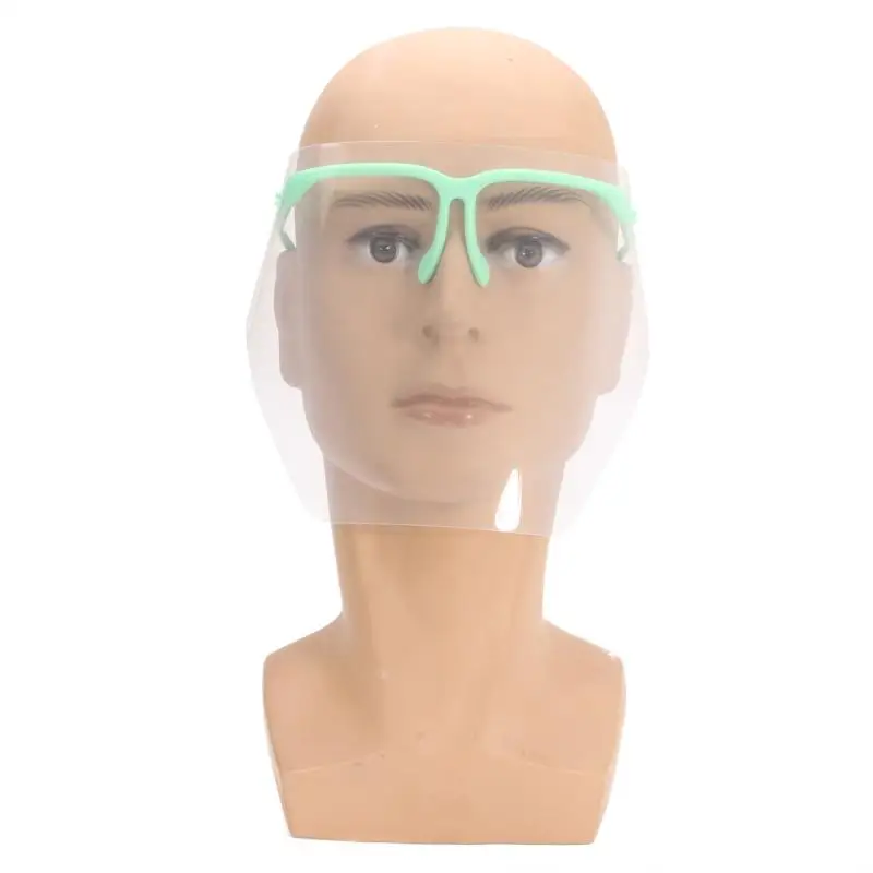 

Detachable Dental Protective Mask Kit Adjustable 10 PCS Full Face Shield Visors + 1 Frame Anti-Fog Dustproof Cover Lab Equipment