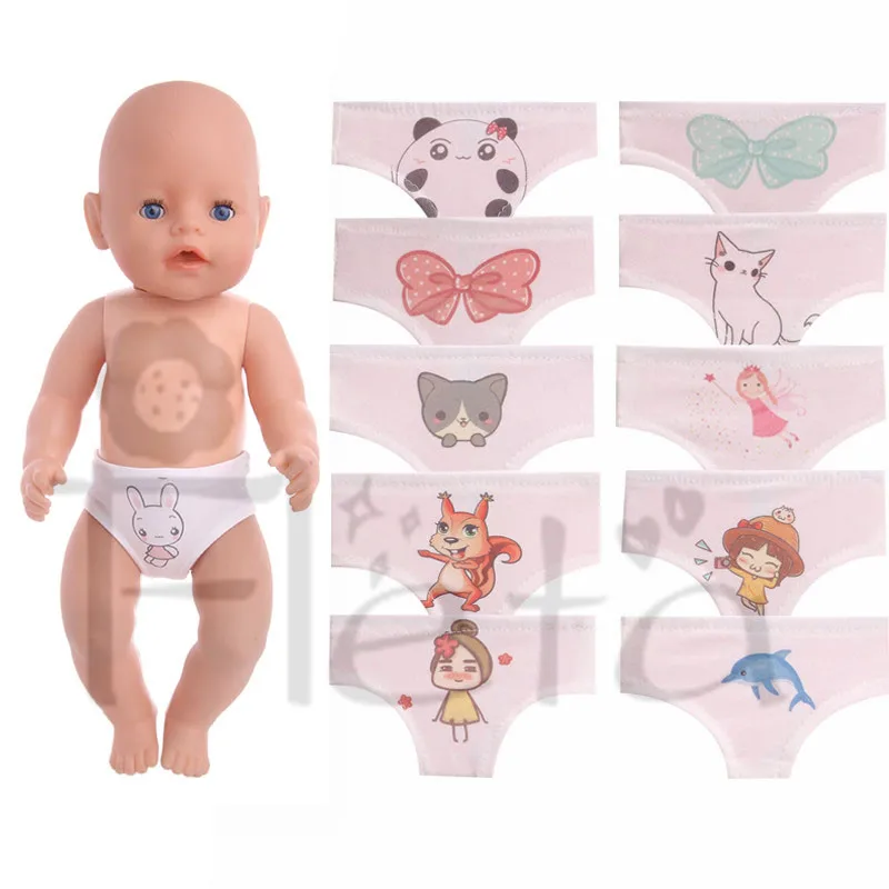 Doll Accessories Baby Born Doll Lovely pattern Doll Underpants Fit 43cm Baby Born Zapf Doll Best