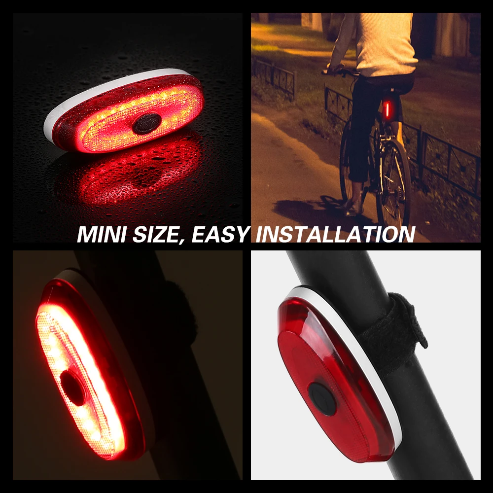 Sale Smart Bike Bicycle Light Flash Taillight Rear Strap-on USB Charge Led Bike Light Bike Warning Lights Auto-off Ultra-long Battery 2