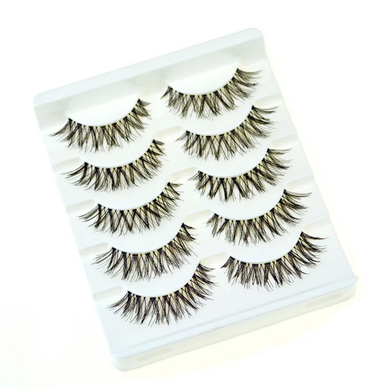 

5Pairs/lot Full Strip Lashes 3D Mink Eyelashes Fake Eyelashes Thick Soft Natural Eyelashes For Extension Cosmetic 100% Handmade