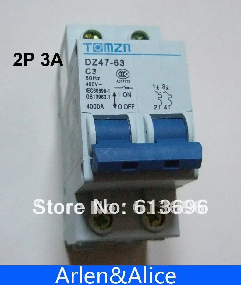2P 3A 240 V/415 V 50 HZ/60 HZ Автоматический выключатель MCB предохранитель безопасности C Тип