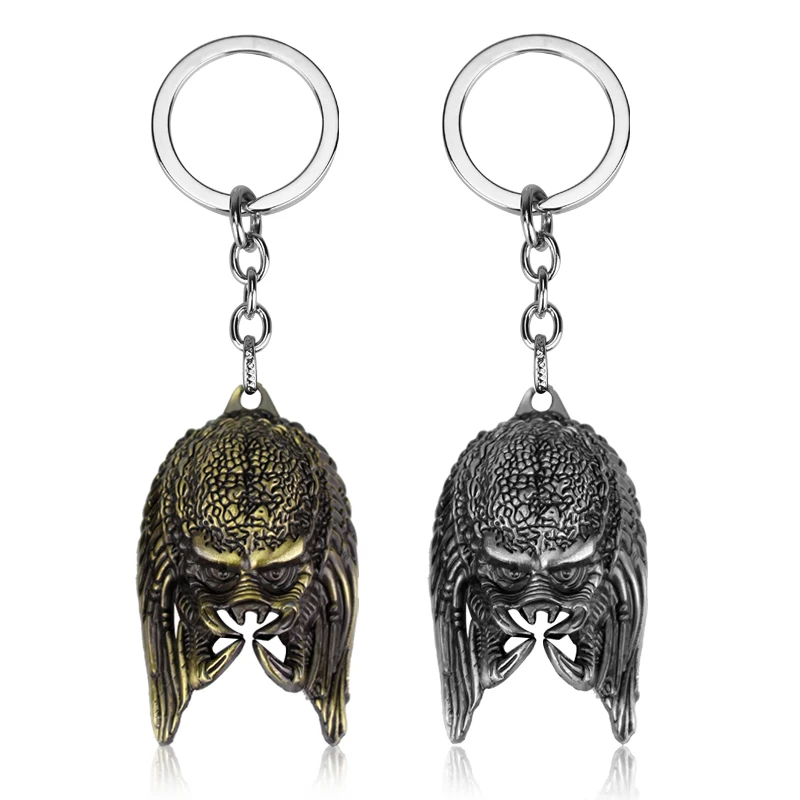 

10 Pcs a Lot Horror Movies Alien Predator The Head 3D Mask Keychain Alloy Alien Mask Metal Key Rings Chaveiro Cosplay Keychain