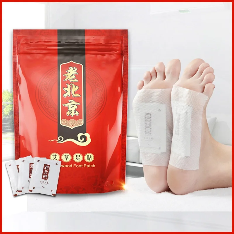 

10PCS Slimming Old Beijing Foot Patch Wormwood Organic Detox Feet Cleansing Patch Loss Weight Foot Patch To Improve Sleep