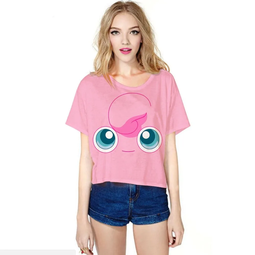 

New Summer 3D Pokemon Print Fashion T-shirt Womens Anime Funny casual T shirt Kawaii Anime Clothes Short Sleeve Streetwear Top
