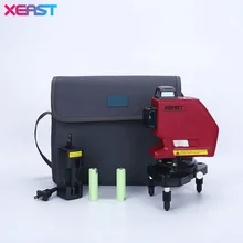 XEAST профессионального уровня 12 линий 3D лазерный уровень наливные 360 горизонтальный и вертикальный крест красный лазерный луч линии 638nm, 120 МВт