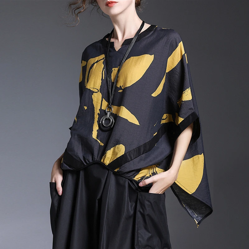 [EAM] 2020 New Spring Summer V-collar Half Sleeve