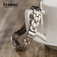 2016 Curación Magnética Pulsera De Titanio de Energía Hottime Nuevos Hombres de La Joyería Masculina Brazalete Envío libre vía AliExpress Estándar