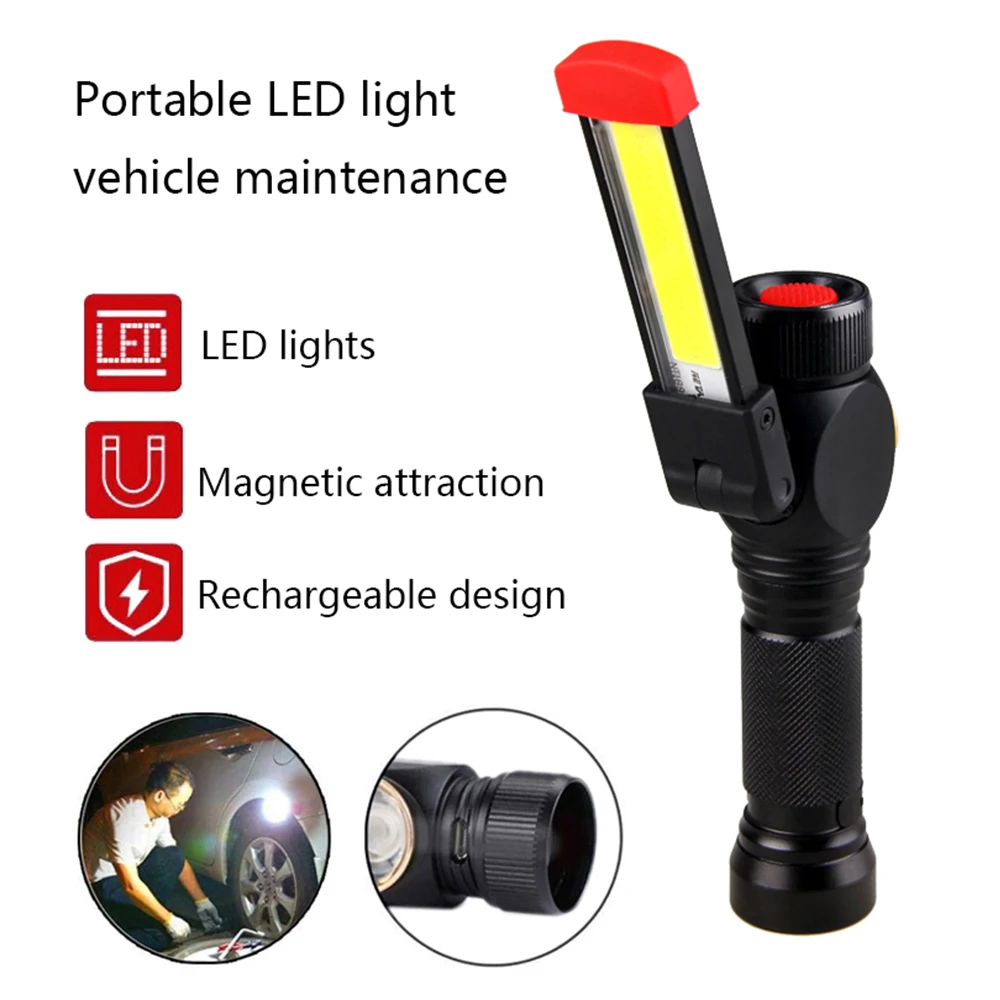 Aukely Рабочая лампа портативный светодиодный фонарик складной USB Перезаряжаемый Рабочий фонарь магнит аварийный фонарь для обслуживания