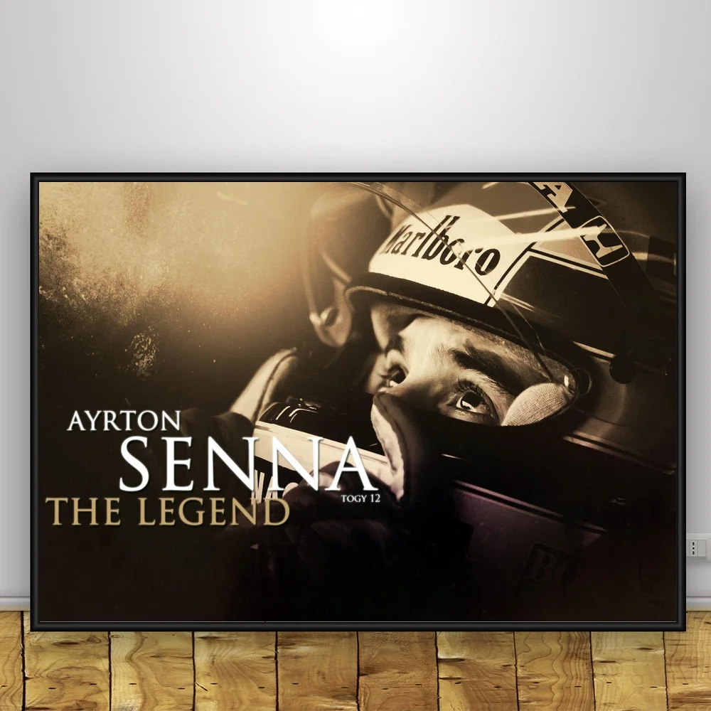 

Ayrton Senna Da Silva Art Silk poster Home Decor 12x18 24X36 inch