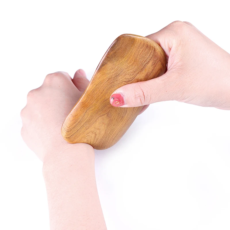2 шт сандаловое дерево Gua Sha доска массажный скребок guasha пластины для похудения Guasha для спины рука уход за телом массажный инструмент