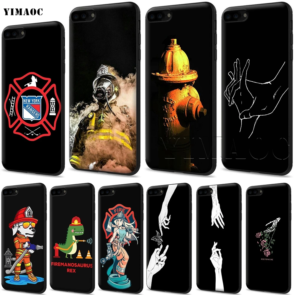 

YIMAOC Firefighter Heroes Fireman Silicone Soft Case for iPhone 11 Pro XS Max XR X 8 7 6 6S Plus 5 5S SE