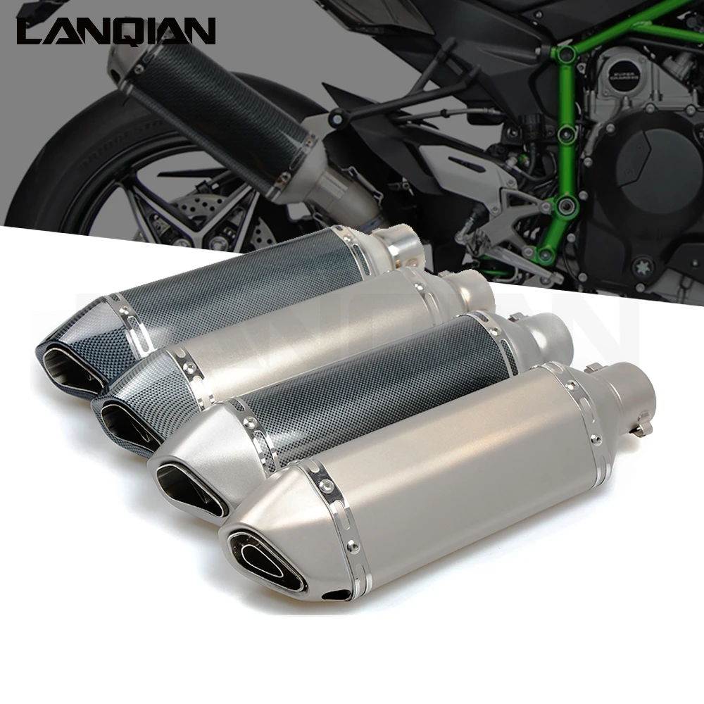 

36-51mm Carbon fiber Motorcycle toce Exhaust Escape Modified muffler Pipe For yamaha MT-09 FZ-09 MT09 FZ09 R1 R3 R6 R25 MT125