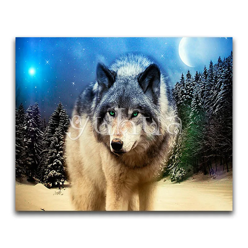 

Diamond Painting New Arrivals Hobby And Handicraft Animal Wolf Diamond Embroidery For Children Home Decor Beadwork Cartoon