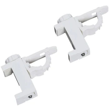 

2Pcs Adjustable Crossbar Rod Support Clamp Holder Curtain Rods Bracket Towel Storage Rack Hanging Hook Home Organizer