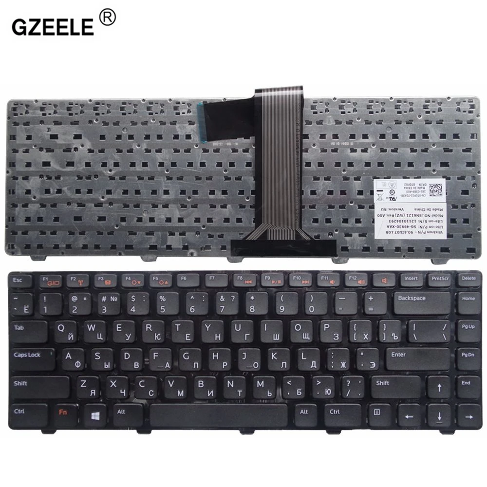  GZEELE russian laptop Keyboard for DELL Inspiron 15R 5520 7520 0X38K3 65JY3 065JY3 BLACK without ba