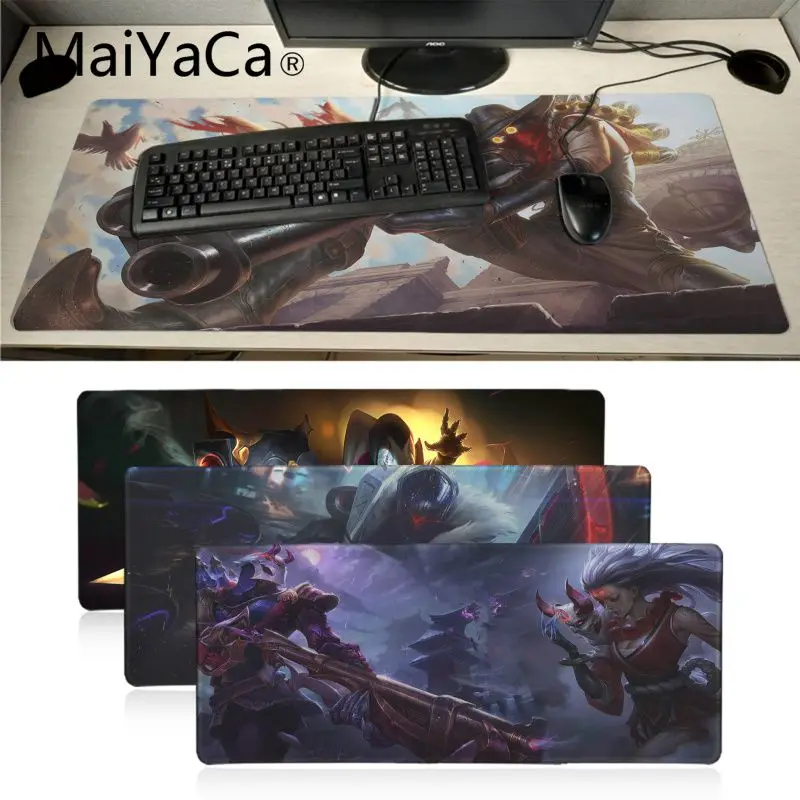 

MaiYaCa Cool New league of legend jhin Rubber Mouse Durable Desktop Mousepad Natural Rubber Gaming mousepad Desk Mat for dota2