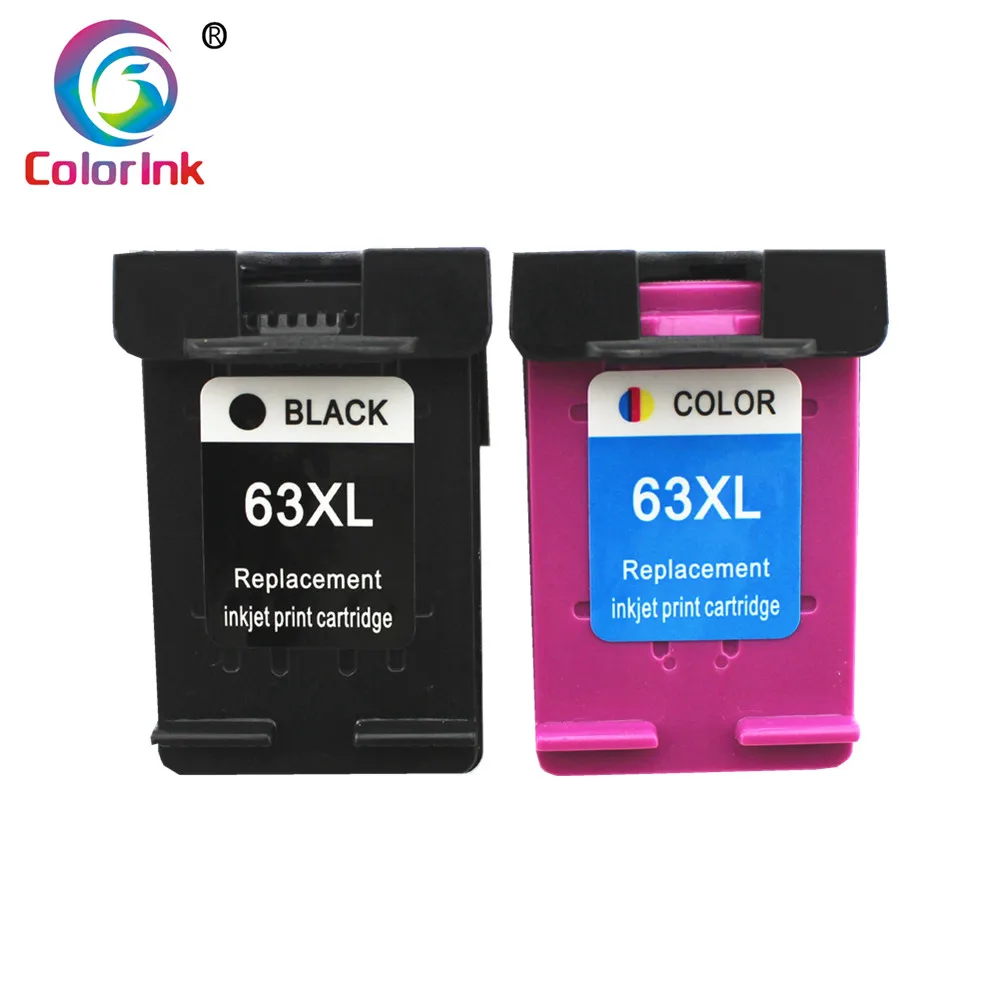 

ColoInk 2Pack 63XL Remanufactured Ink Cartridge HP 63XL 4520 4512 4516 4650 3830 4655 1112 2130 3630 printer cartridges