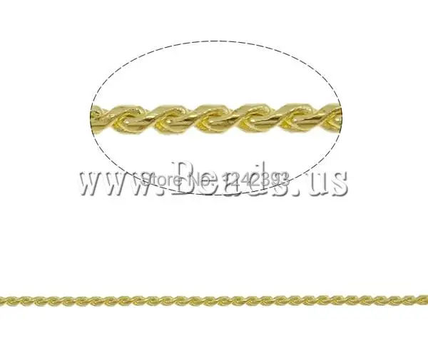 Free shipping!!!Brass Rope Chain Guaranteed 100% gold color plated nickel lead &amp cadmium free 1mm Length:Approx 100 m | Украшения и