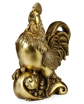 

A copper cock lucky anti villain Home Furnishing Feng Shui Feng Shui decoration crafts Rooster