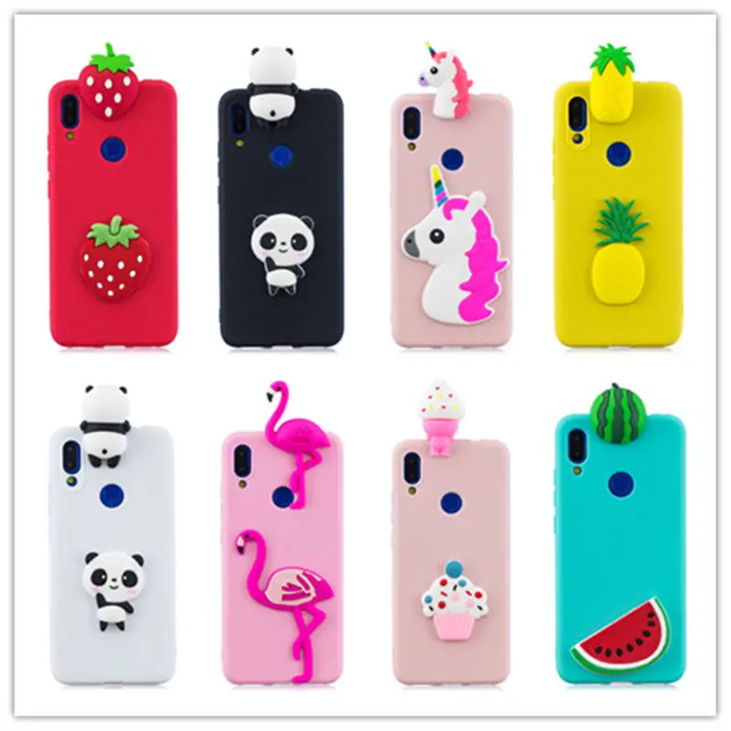

For Xiaomi Redmi Note 7 3D Cartoon Unicorn Panda Phone Cases Soft TPU Silicon Back Cover For Redmi GO Xiaomi Mi A2 Lite case
