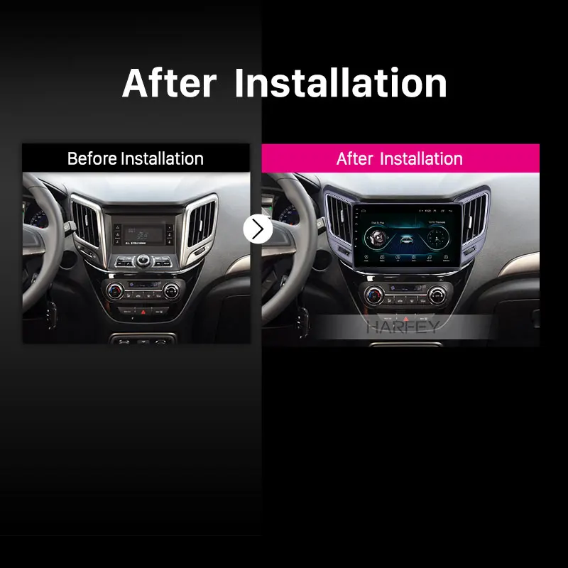 Harfey Авторадио Bluetooth стерео 9 &quotHD Android 8 1 Автомобильный gps WiFi для Changan CS15 2016 2019