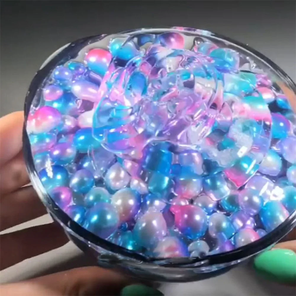 60ML Slime Colorful Beads Mermaid Crystal Mud Cotton DIY Slimes Dough