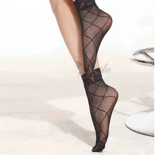 Сексуальные нейлоновые короткие сетчатые носки, кружевные женские летние модные дышащие ультратонкие прозрачные шелковые носки, Calcetines
