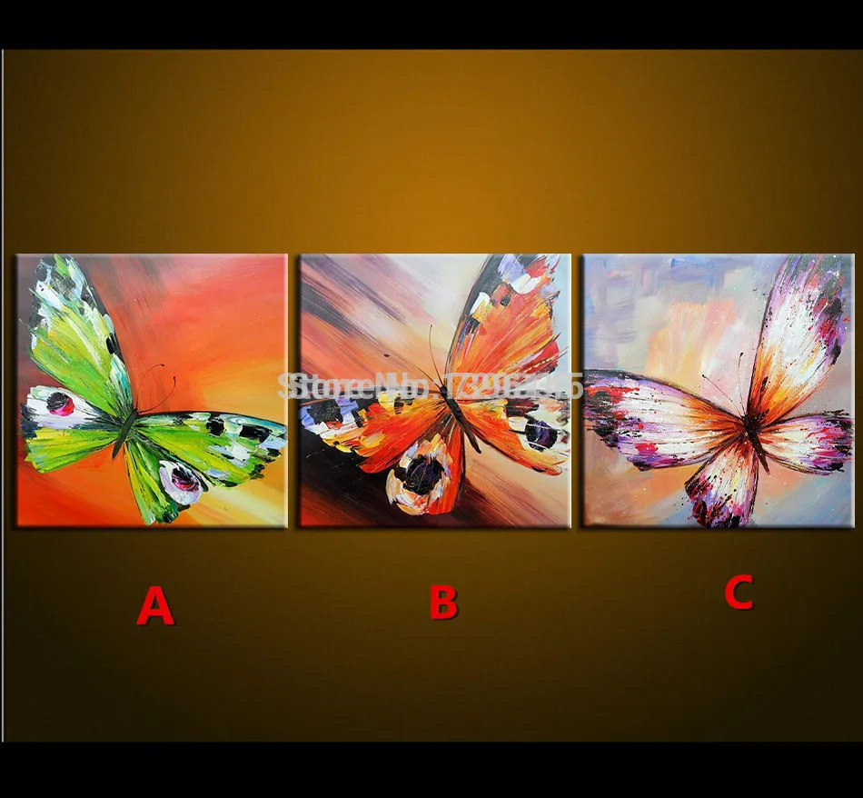 

Abstract Oil Painting On Canvas Palette Knife Colorful Butterfly Painting Modern Home Decor living Room Canvas Wall Art Picture