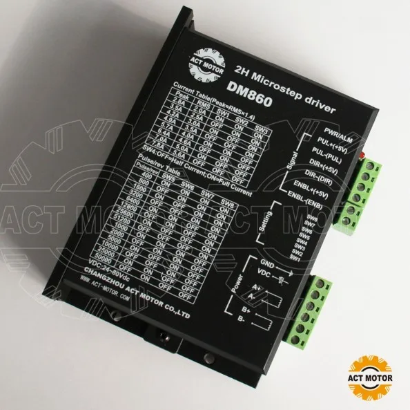 

Free ship from Germany!ACT Stepper Motor Driver DM860 80V 7.8A 256Microsteps for Nema34 Stepper Motor CNC Router Mill Engraving