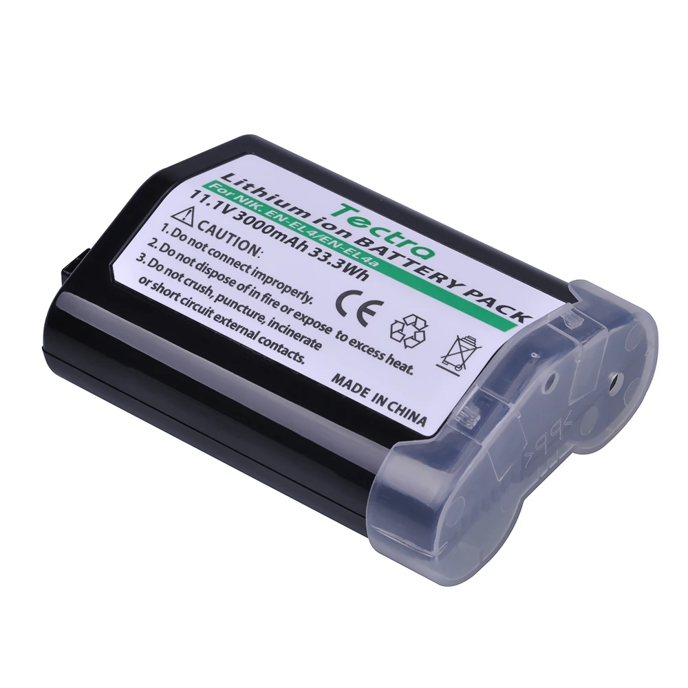 Billig Tectra 1 stücke 3000 mAh EN EL4 EN EL4A Batterie für Nikon D2H D2Hs D2X D2Xs D3 D3S F6 MH 21 ENEL4 ENEL4A EN EL4A EN EL4 Batterie