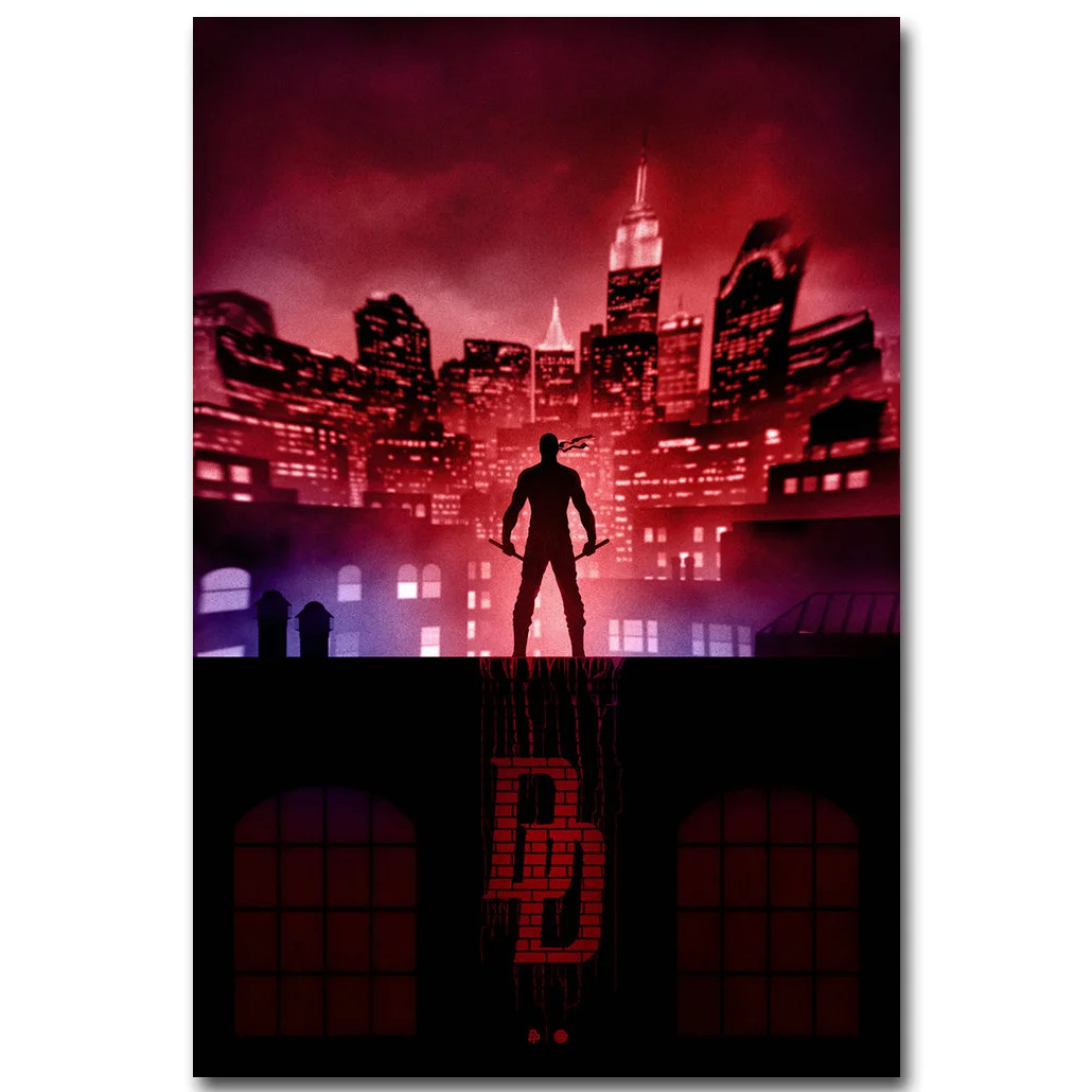 

Daredevil Superhero Art Silk Fabric Poster Print 13x20 24x36inch TV Series Matt Murdock Pictures for Room Wall Decoration 004