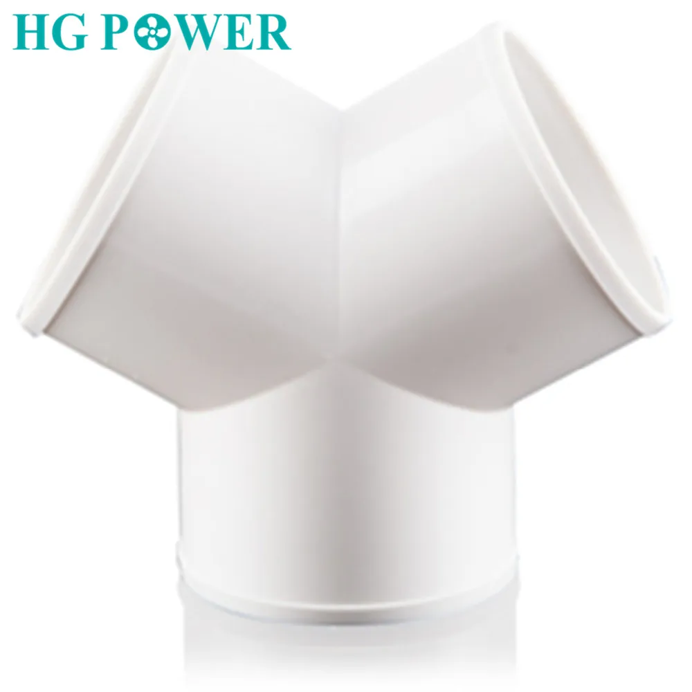 4''5'' Plastic Y or T Shape Splitter Ducting Connector 3 Ways Interface