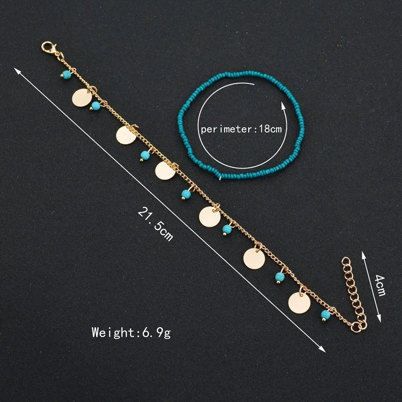 Женские браслеты на босую ногу в стиле бохо, сандалии с листьями, ювелирные изделия для ног, новые браслеты на ногу, Золотые круглые браслеты на лодыжке для женщин, цепочка на ногу, бижутерия
