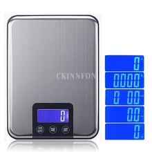 DHL 10 шт. тонкий из нержавеющей стали 10 кг 15 кг 1 г портативные цифровые кухонные весы электронные почтовый платформа для выпечки питание Вес ЖК