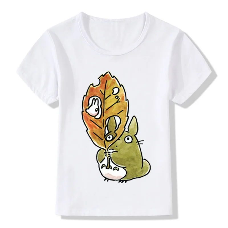 Забавная детская футболка с аниме «Унесенные призраками», летняя футболка для мальчиков и девочек, детская повседневная одежда с героями мультфильмов, HKP2207