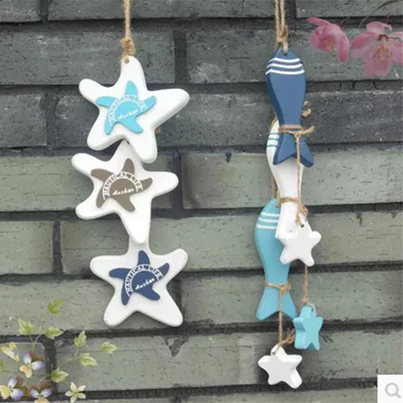 1 шт. Рыба Морская звезда висит Ремесло Средиземноморский Стиль Home Decor DIY море