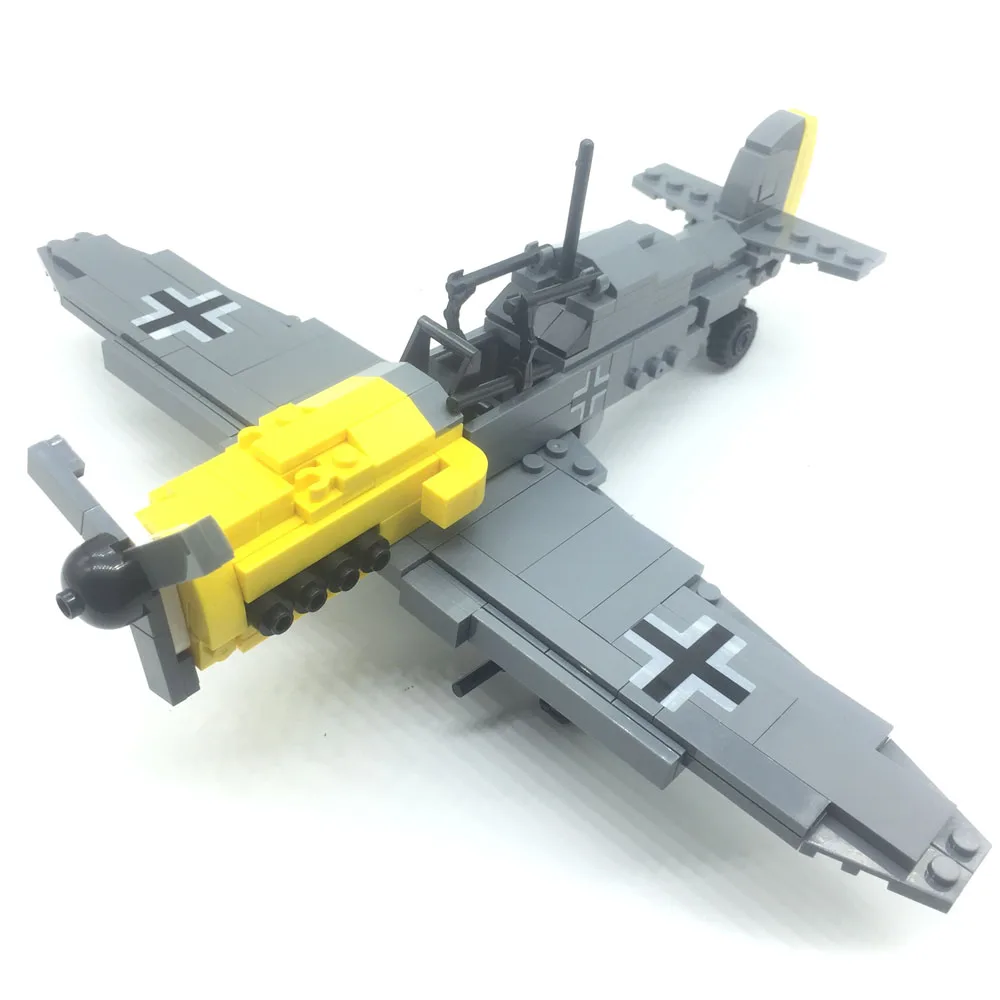 

The Fighter of World War II BF-109 Aircraft Building Blocks Kit, WWII Military US Airplane Model Building Toys for Kids (286PCS)