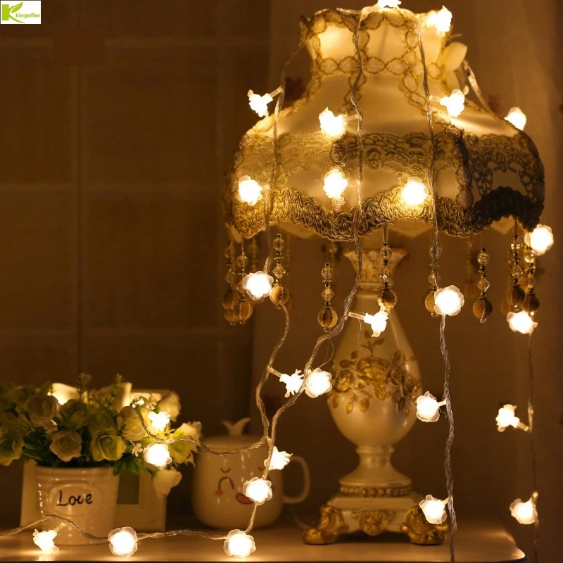 LED String Light Garland 2/3/4/5/10/20M Rose Flower AA Battery Power Lamp For Valentine's Day Party Wedding Christmas Decoration |