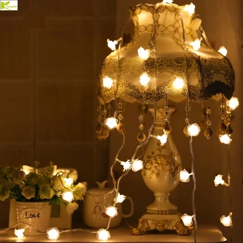 

LED String Light Garland 2/3/4/5/10/20M Rose Flower AA Battery Power Lamp For Valentine's Day Party Wedding Christmas Decoration