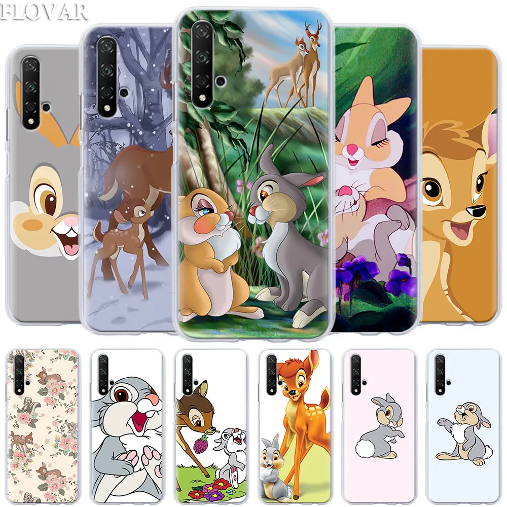 

Phone Case coque for Honor 20 Pro 9 10 Lite 8X 8A 8C 8S 7A 7S Y7 Y9 2019 V20 Cover Bambi Thumper Hard PC Cases