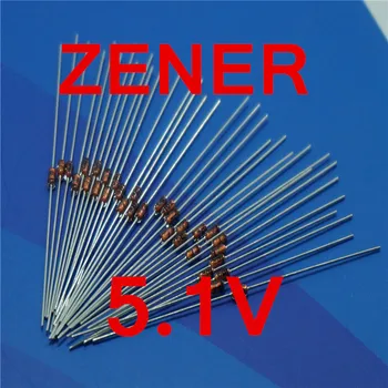 

( 500 pcs/lot ) 5.1V 1/2W Zener Diode, 0.5 Watt, DO-35 Package.
