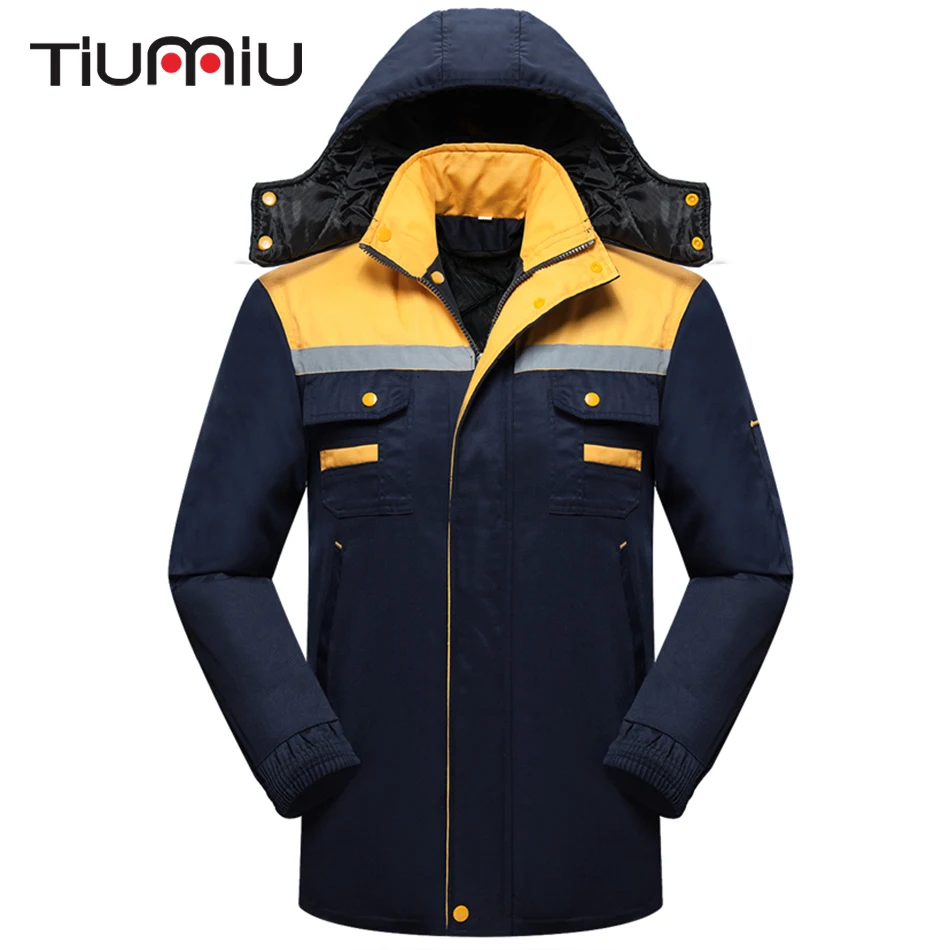 6 цветов хлопковое пальто унисекс рабочая одежда защитная одежда для мужчин лоскутное высокое качество инженерный сервис зимние теплые