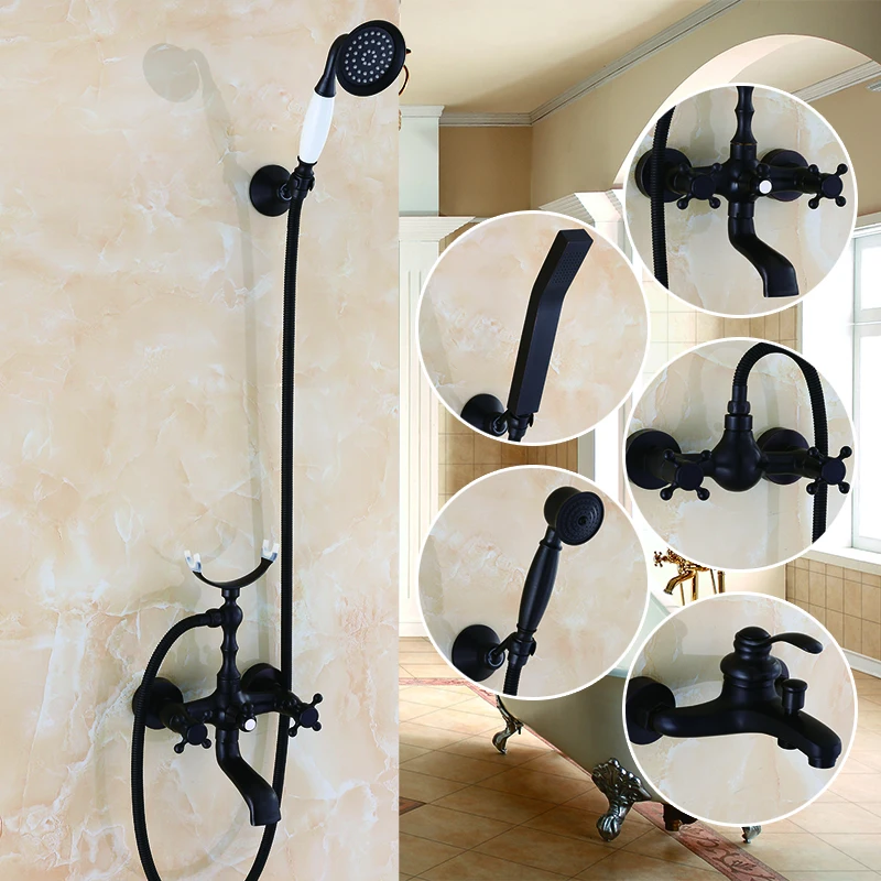 Смеситель для душа настенный черный с масляной щеткой|bathtub faucets|bathroom faucet with showerwall