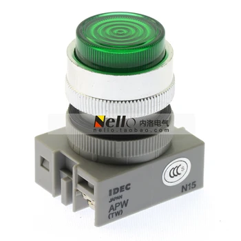 

[SA]Izumi IDEC TW Series 22mm round flat head APW122DG indicator LED AC / DC24V--10pcs/lot