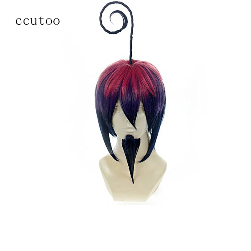 Ccutoo 1" фиолетовый микс короткие синтетические волосы Ao no Blue Exorcist Mephisto Pheles косплей парик+ медведь