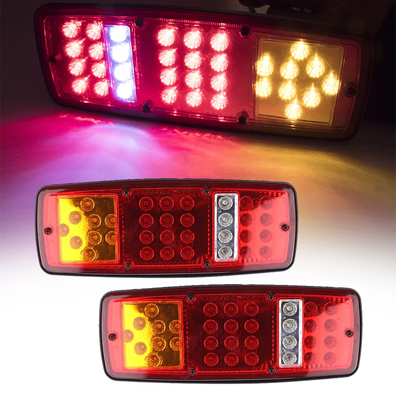 Camion 2X Fanali Posteriori A LED Per Rimorchio 12 V Roulotte