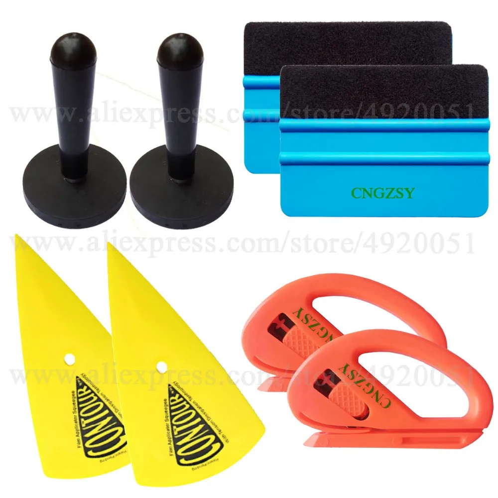 

Auto Window Tint Magnet Holder Contour Squeegee Safety Film Sticker Cutter Felt Scraper Vinyl Car Wrap Decals Scraper Tools K55