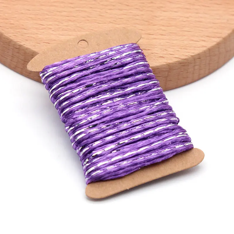 5 метров/рулон 2 мм Хлопок жгут из бисера ювелирный шнурок нить китайский узел макраме трещотка веревка для DIY модный браслет плетеная линия - Цвет: F
