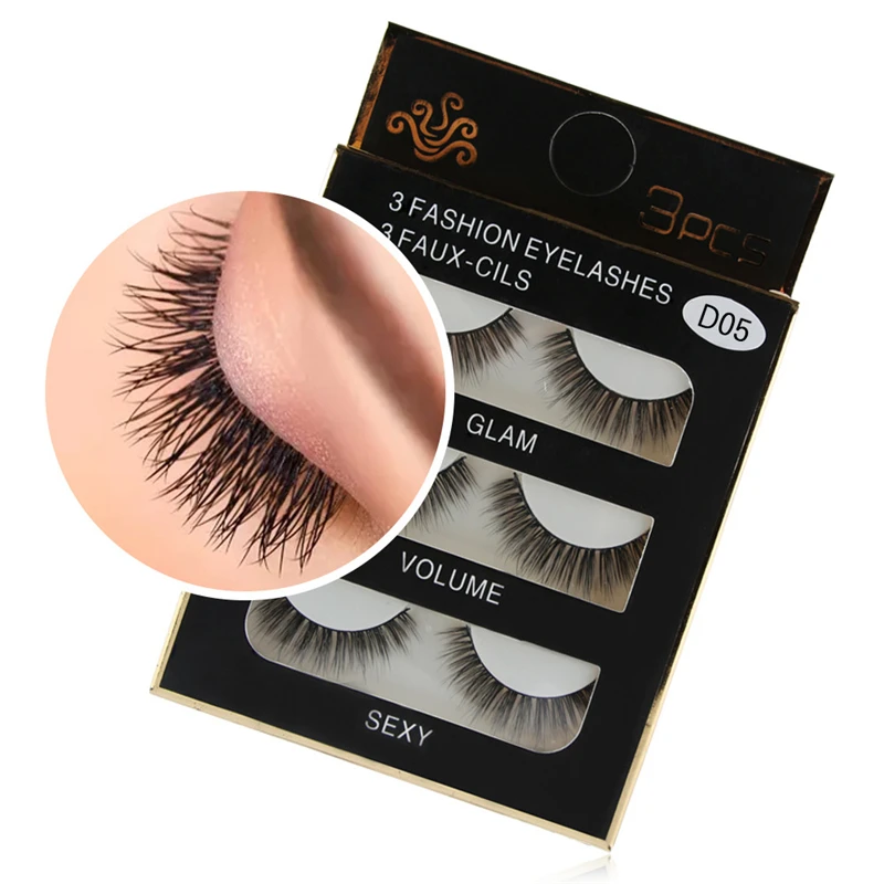 

1 Box Luxury 3D False Lashes Fluffy Strip Eyelashes Long Natural Party Thick HandMade Full False Eyelashes Natural Z 6-6.5 14-24