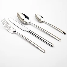 Juego de vajilla de Lujo Vajilla de Cubiertos de Acero de Calidad Conjunto 24 Unids Cuchillos Tenedores Cena Conjuntos de Comedor Restaurante de Comida Occidental